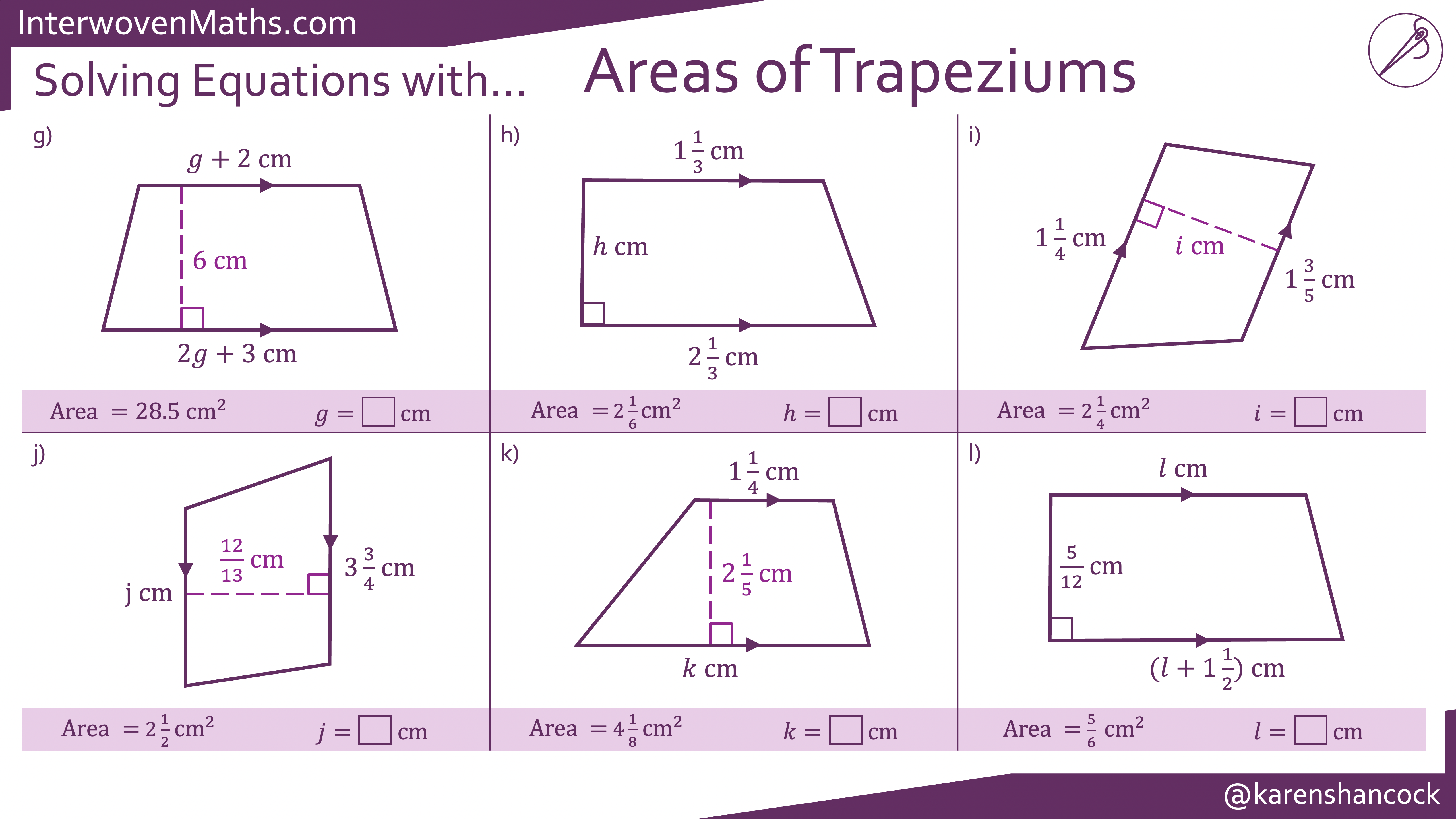 Preview of Areas of Trapeziums