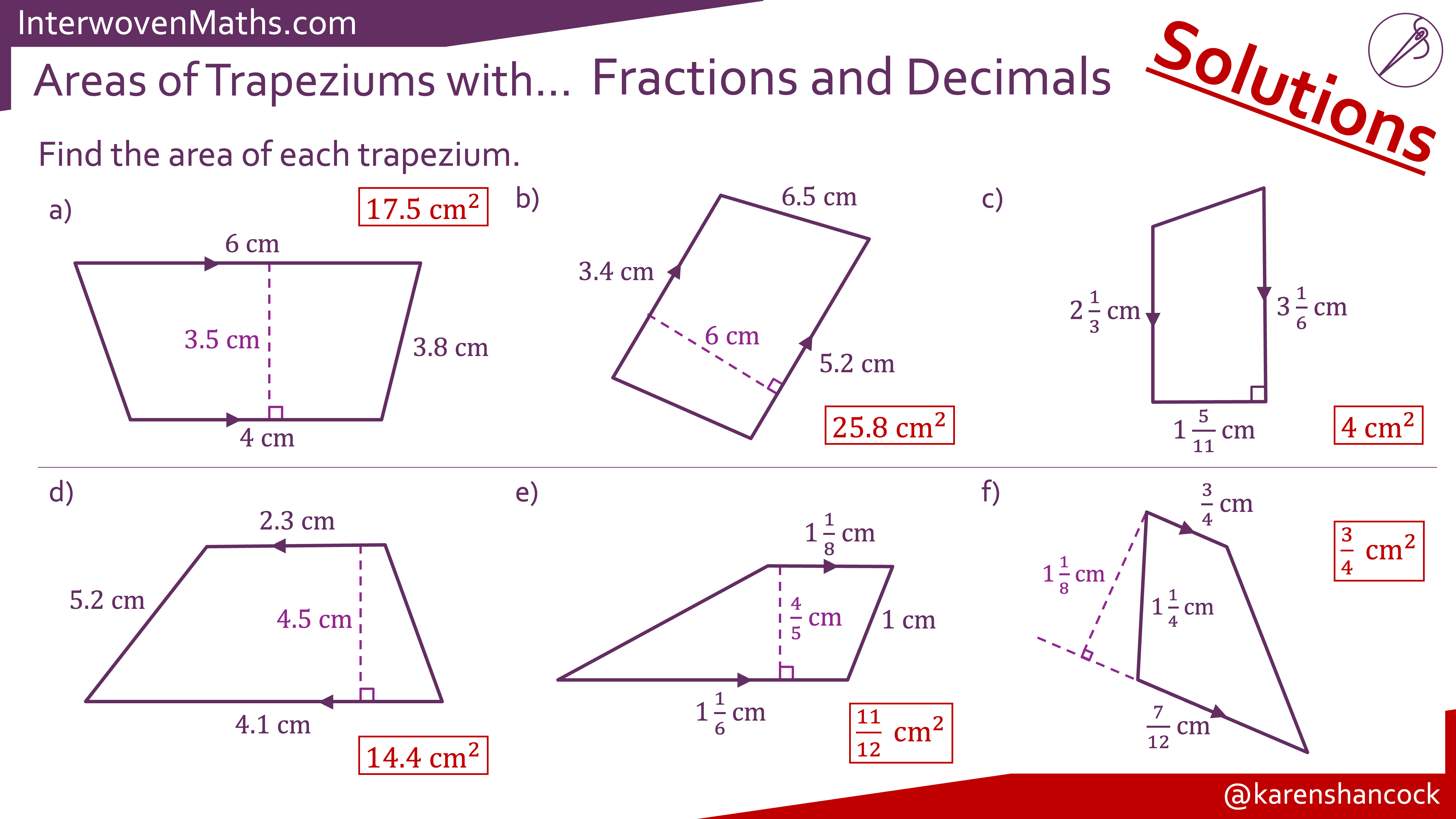 Preview of Areas of Trapeziums