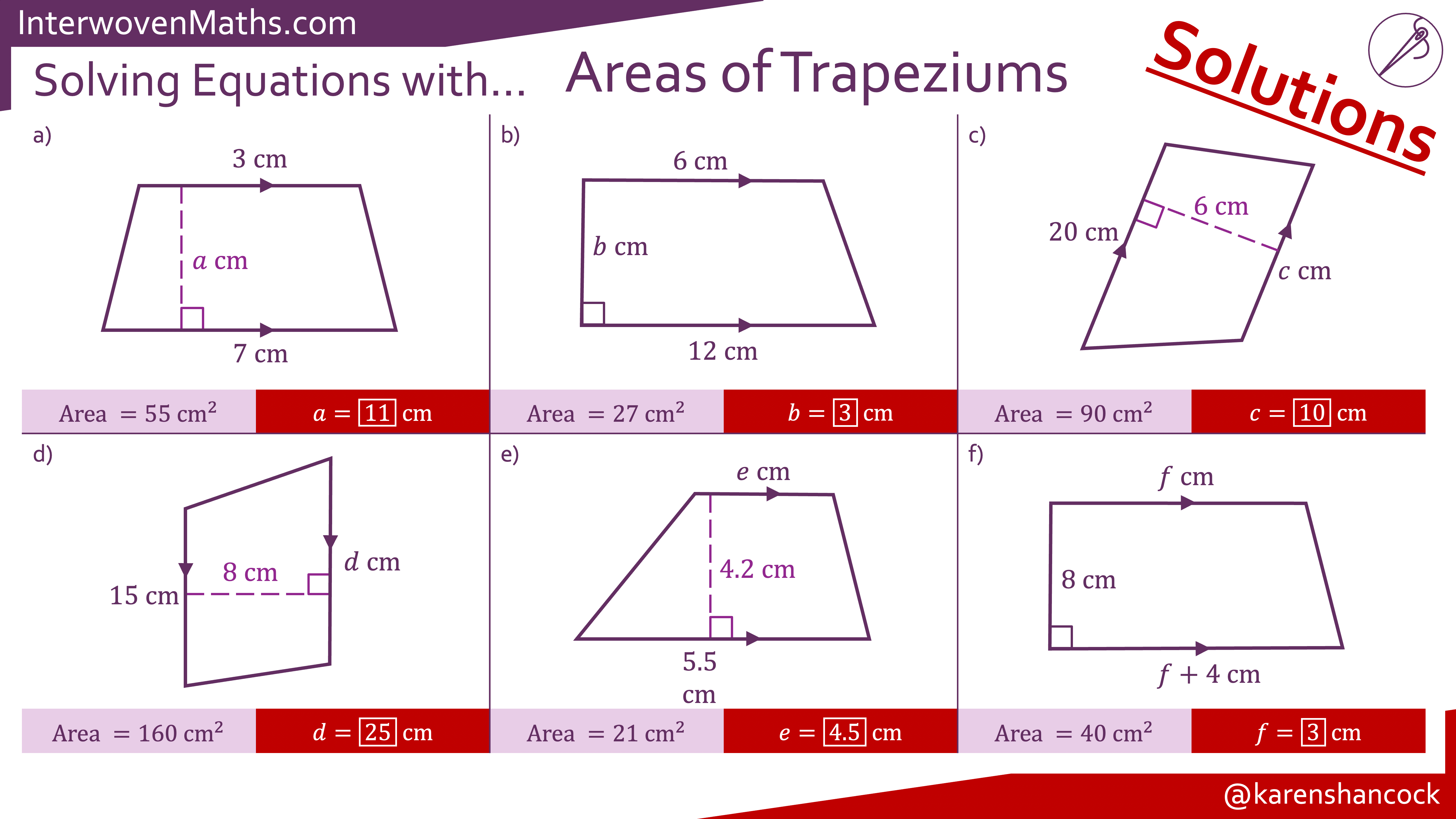 Preview of Areas of Trapeziums