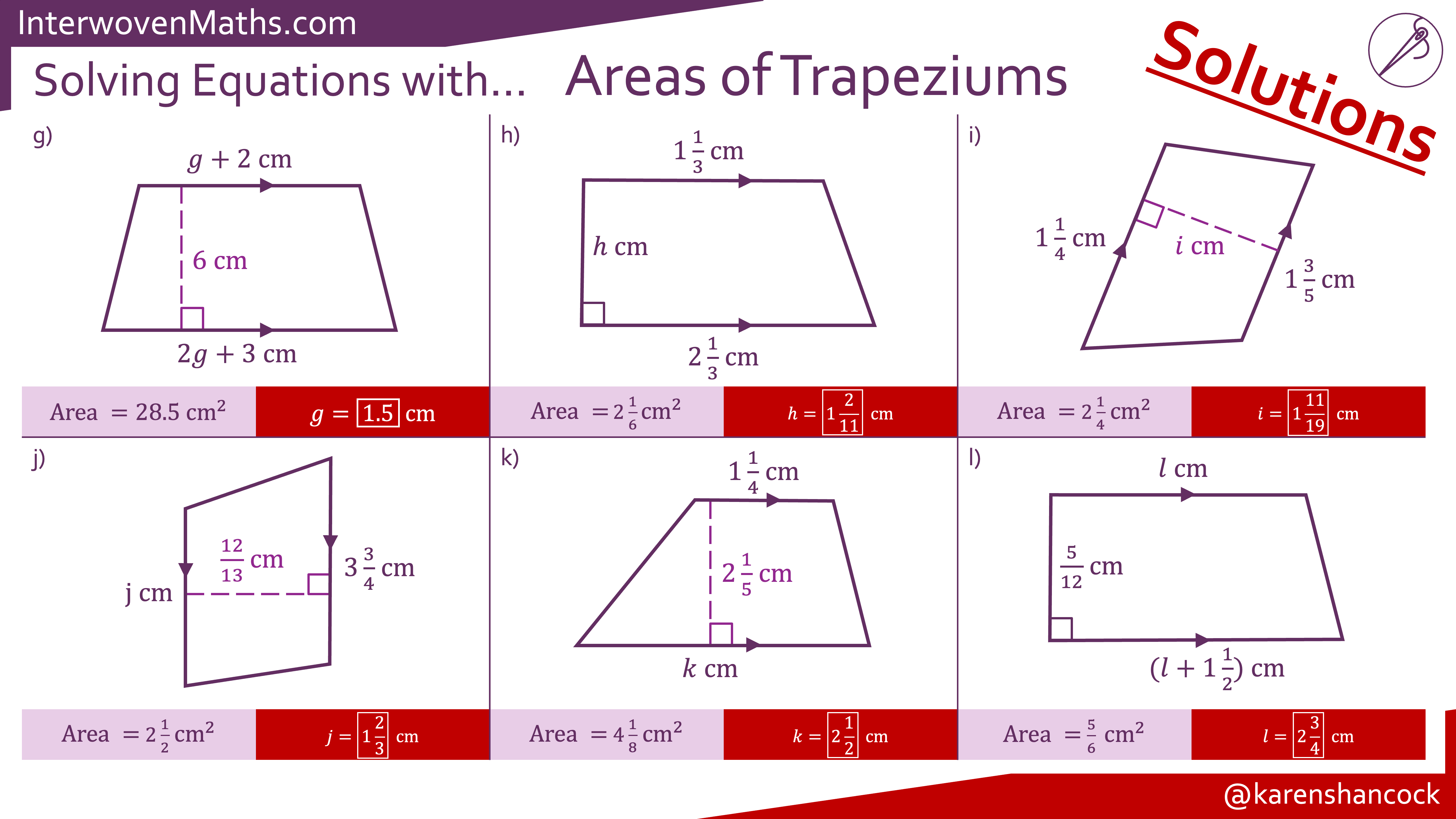 Preview of Areas of Trapeziums