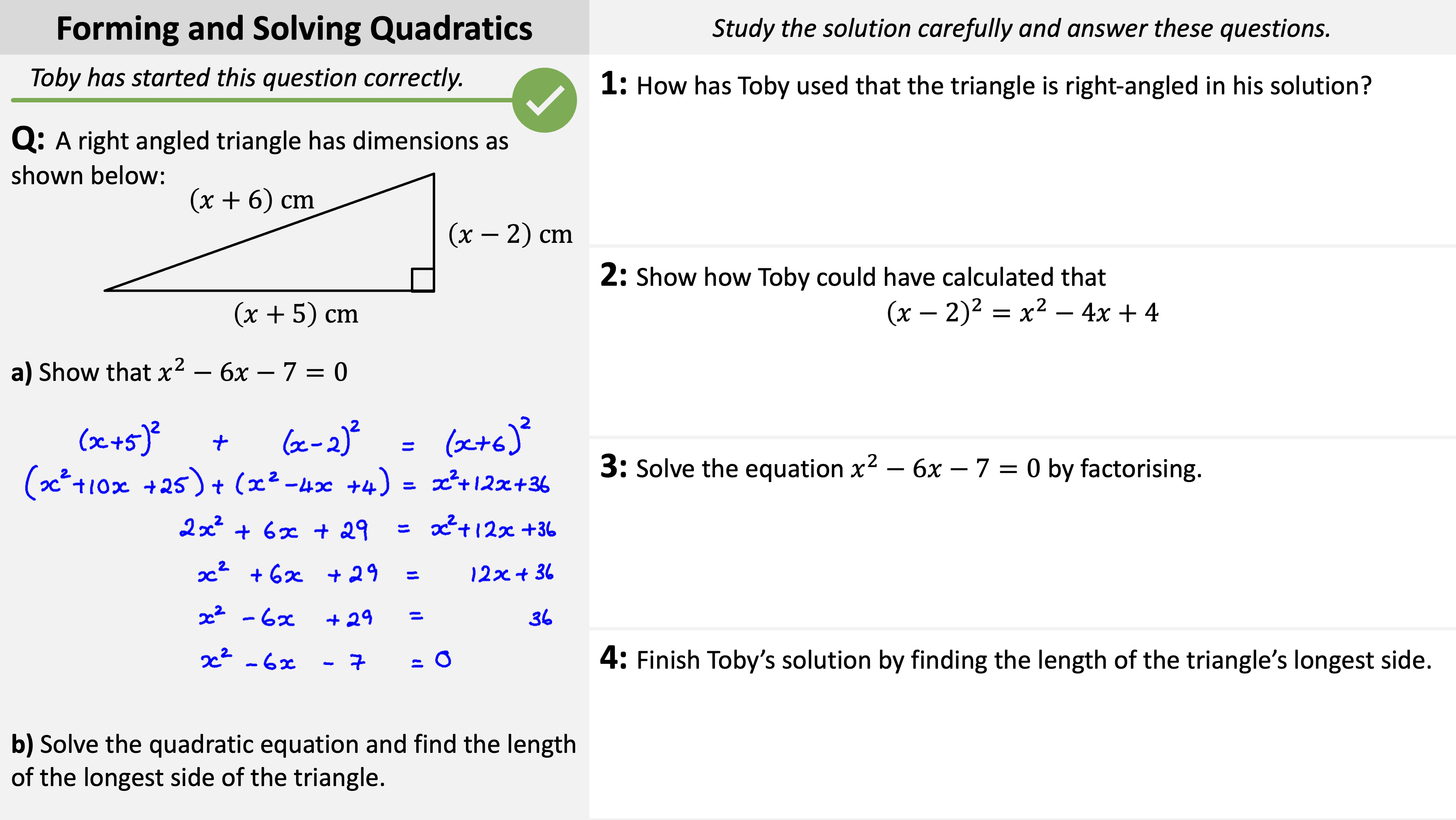 Preview of Forming Quadratics