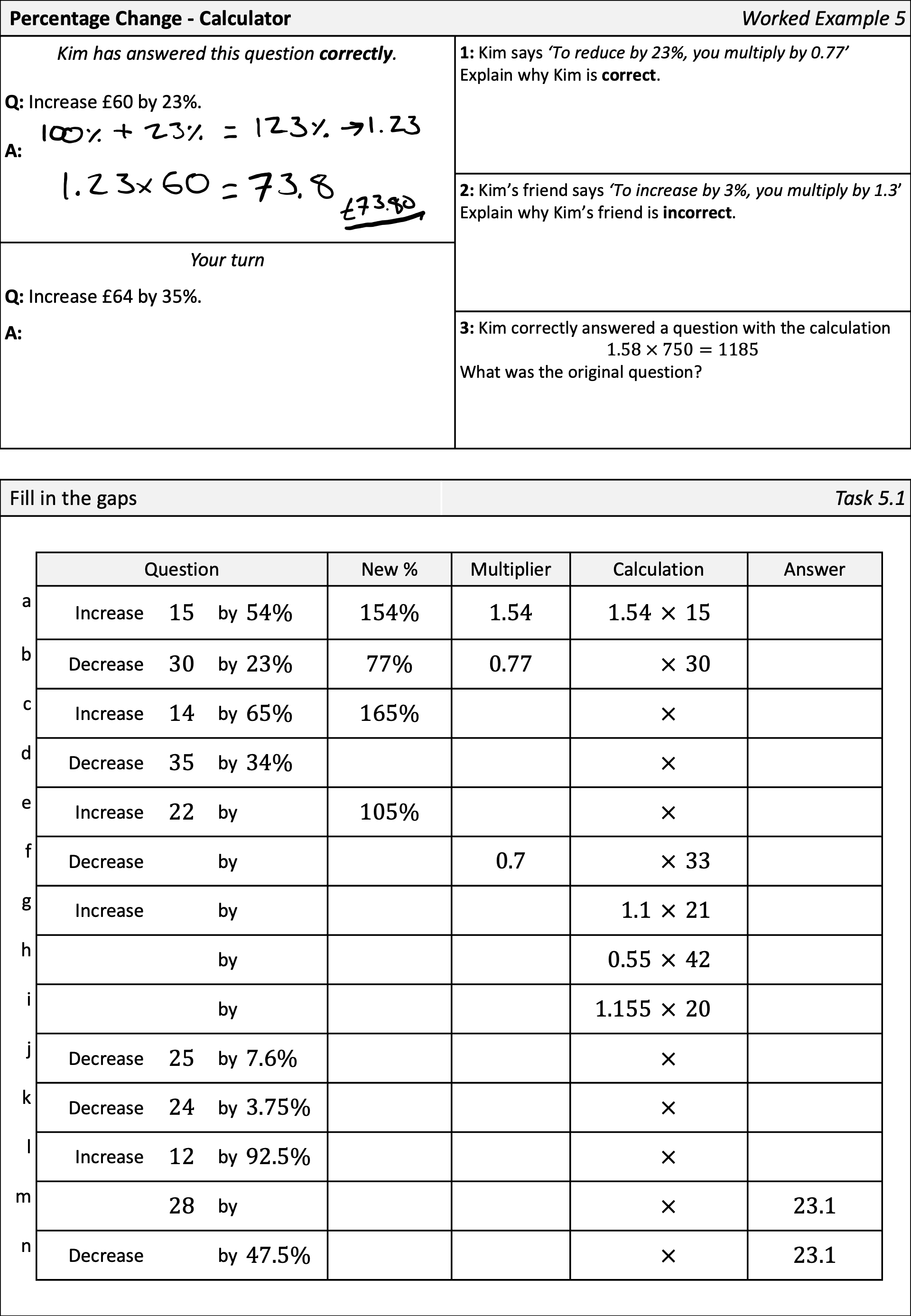 Preview of Percentages
