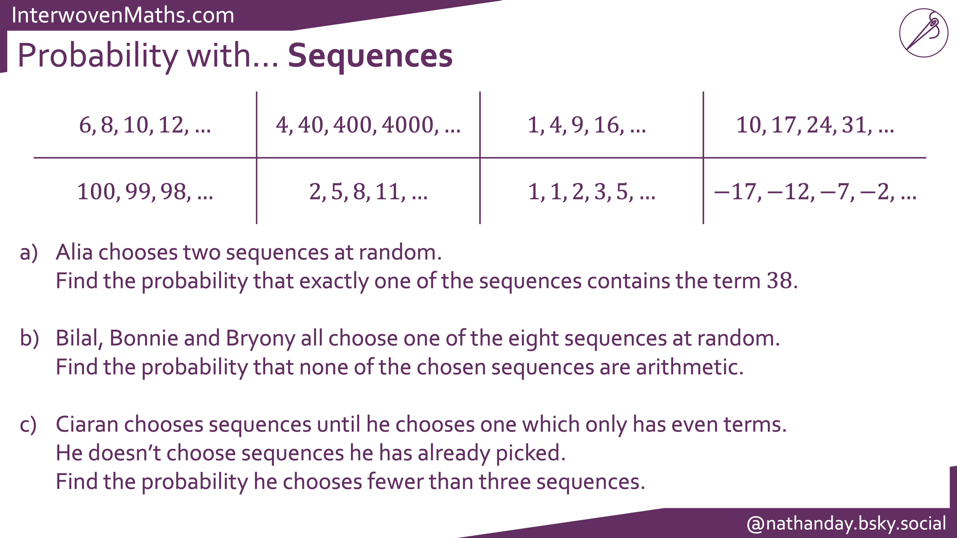 Preview of Interwoven Probabilities