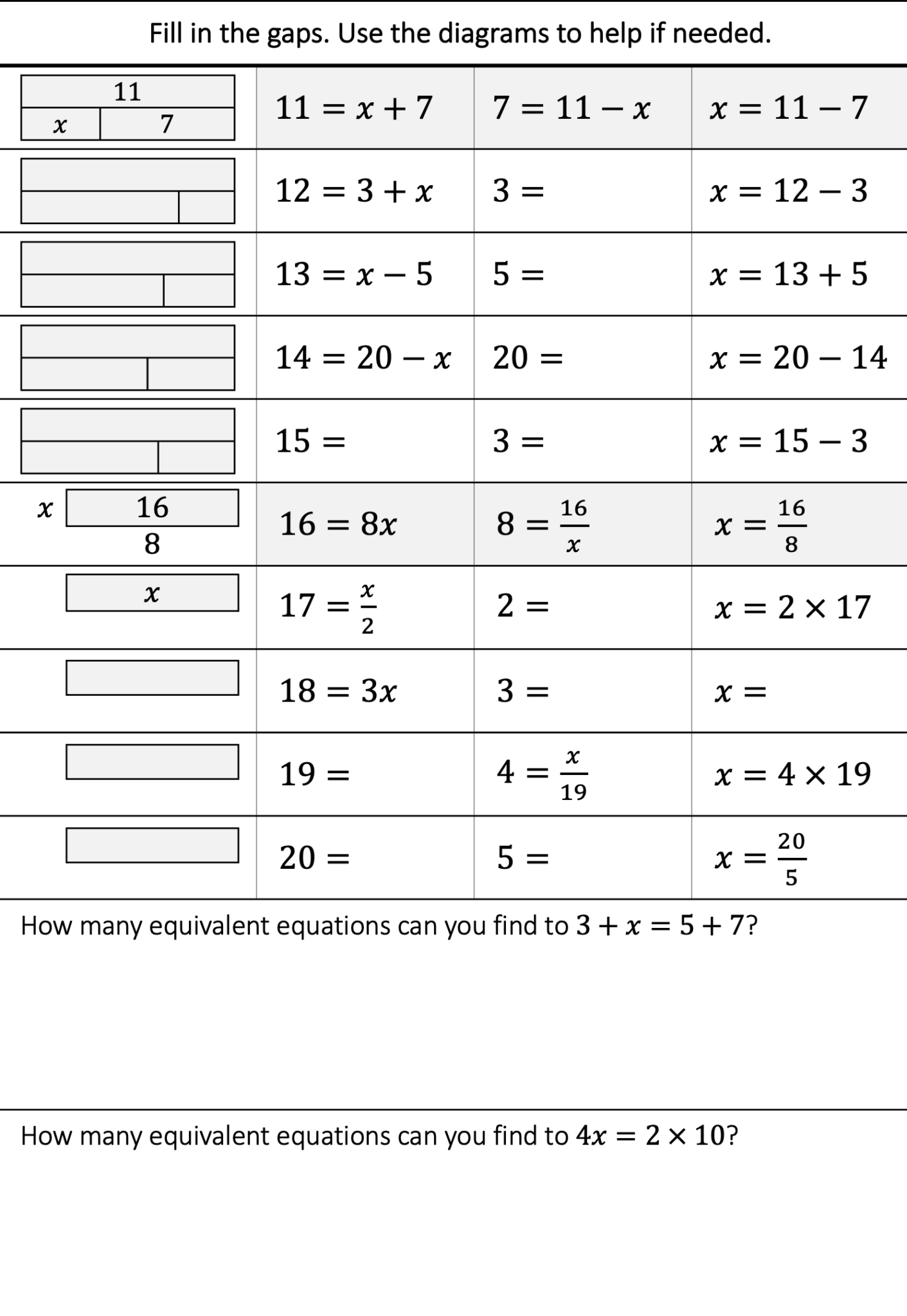 Rearranging formulae worksheet page 2