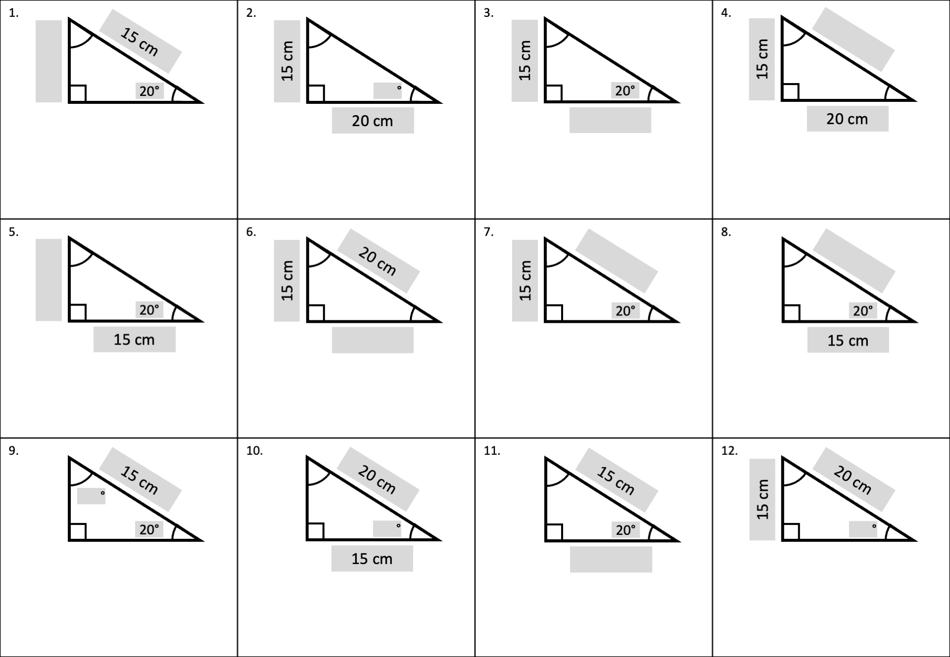 Preview of Right-Angled Trigonometry Varied Practice