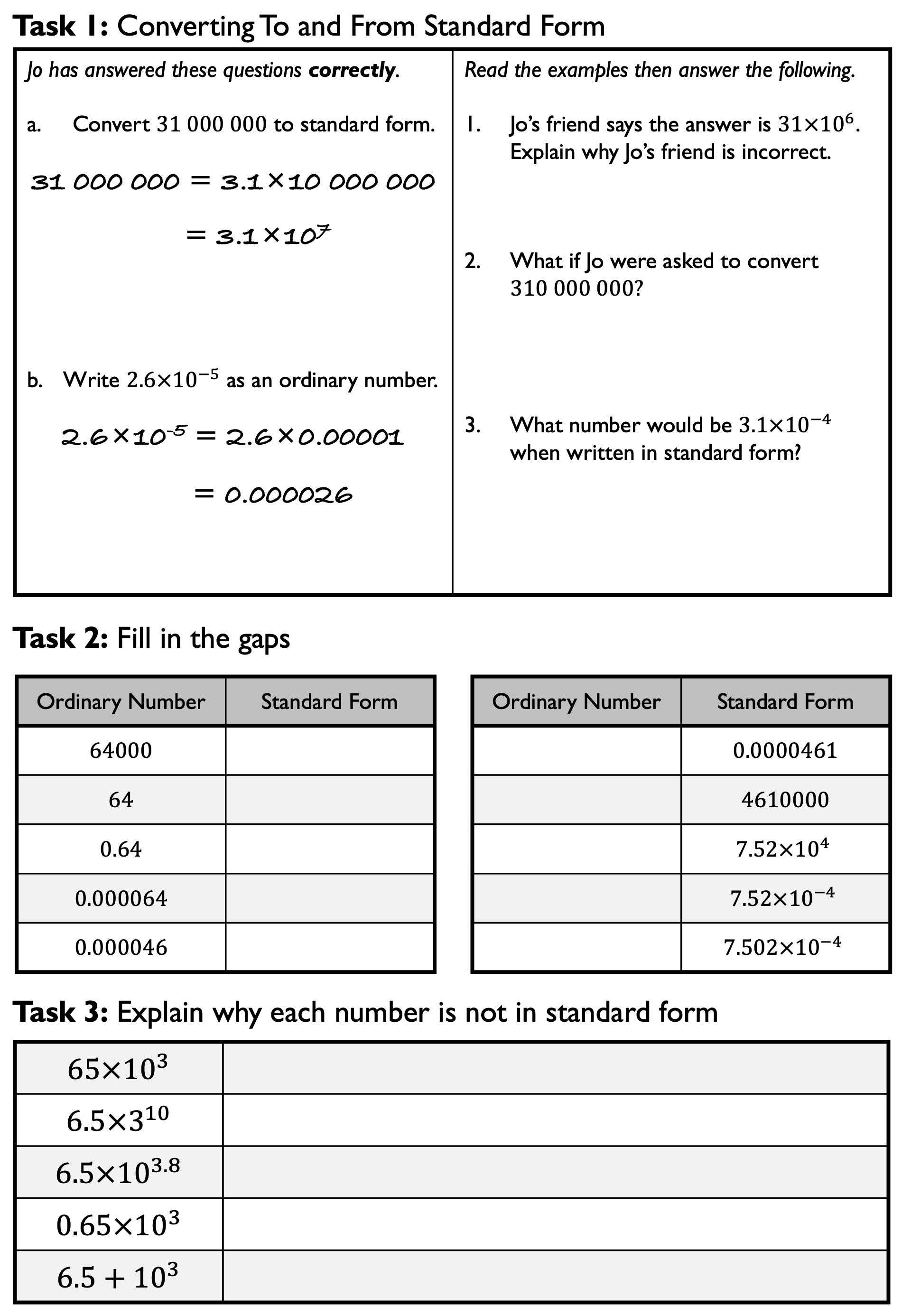 Preview of Calculations with Standard Form