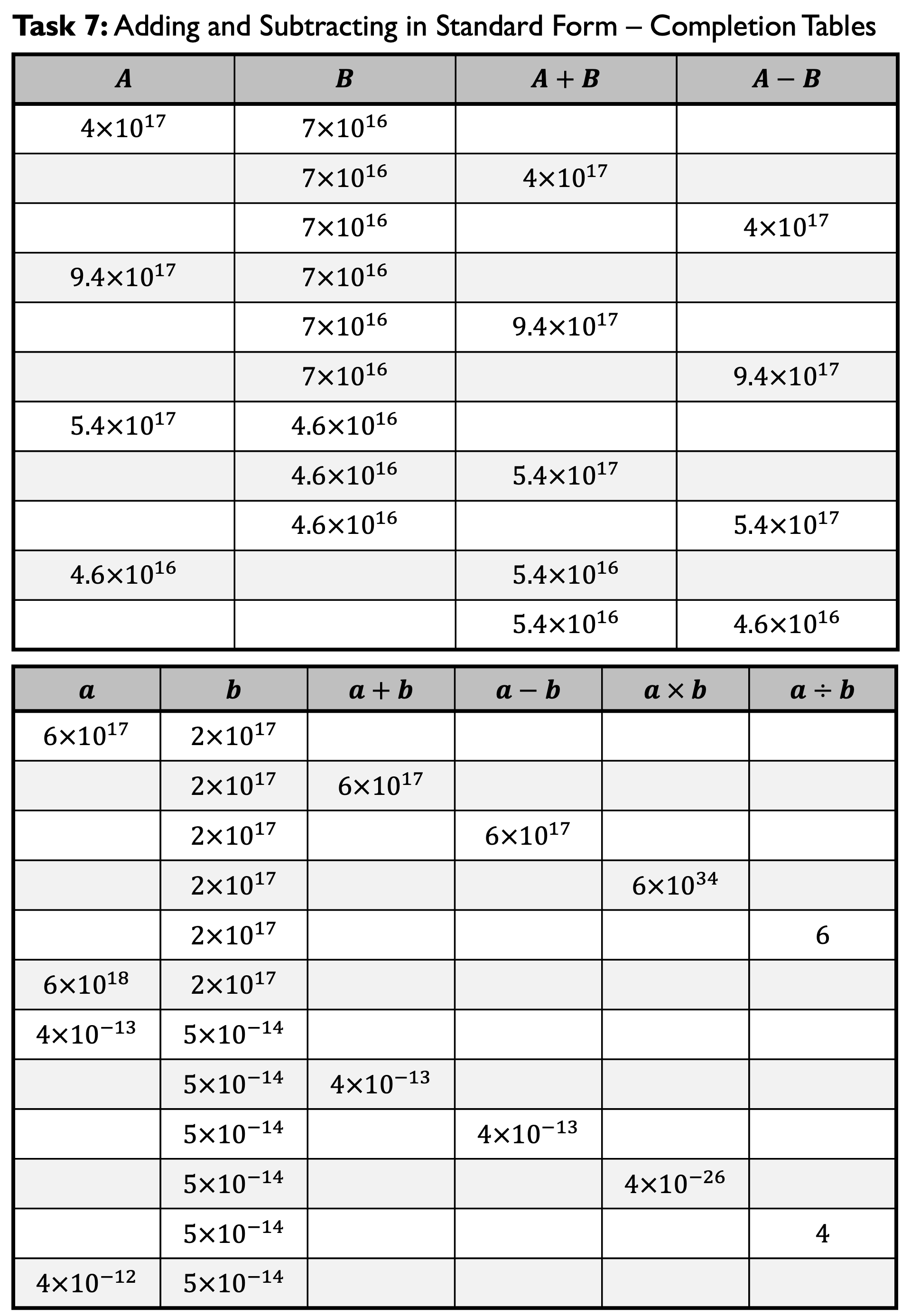 Preview of Calculations with Standard Form