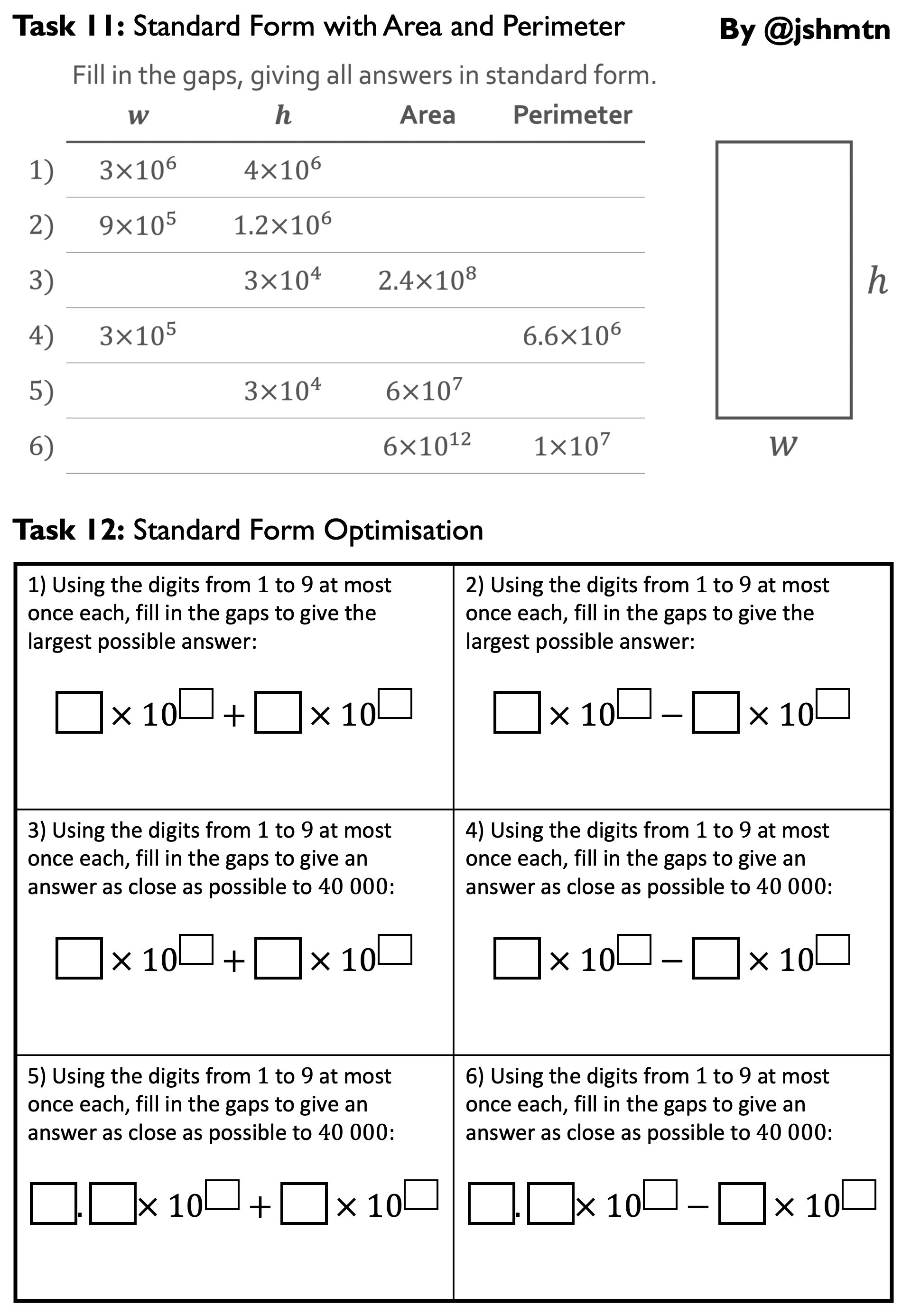 Preview of Calculations with Standard Form