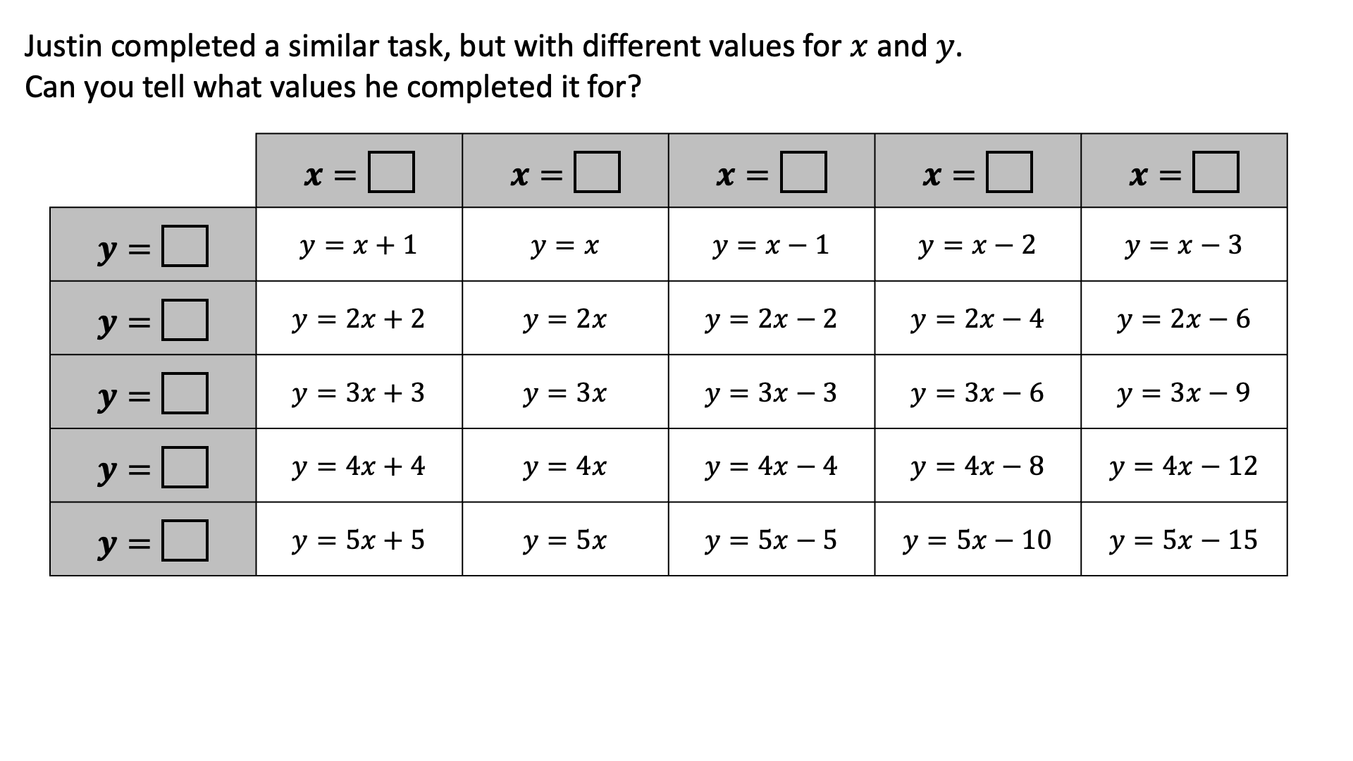 Preview of Straight-Line Graphs Completion Tables