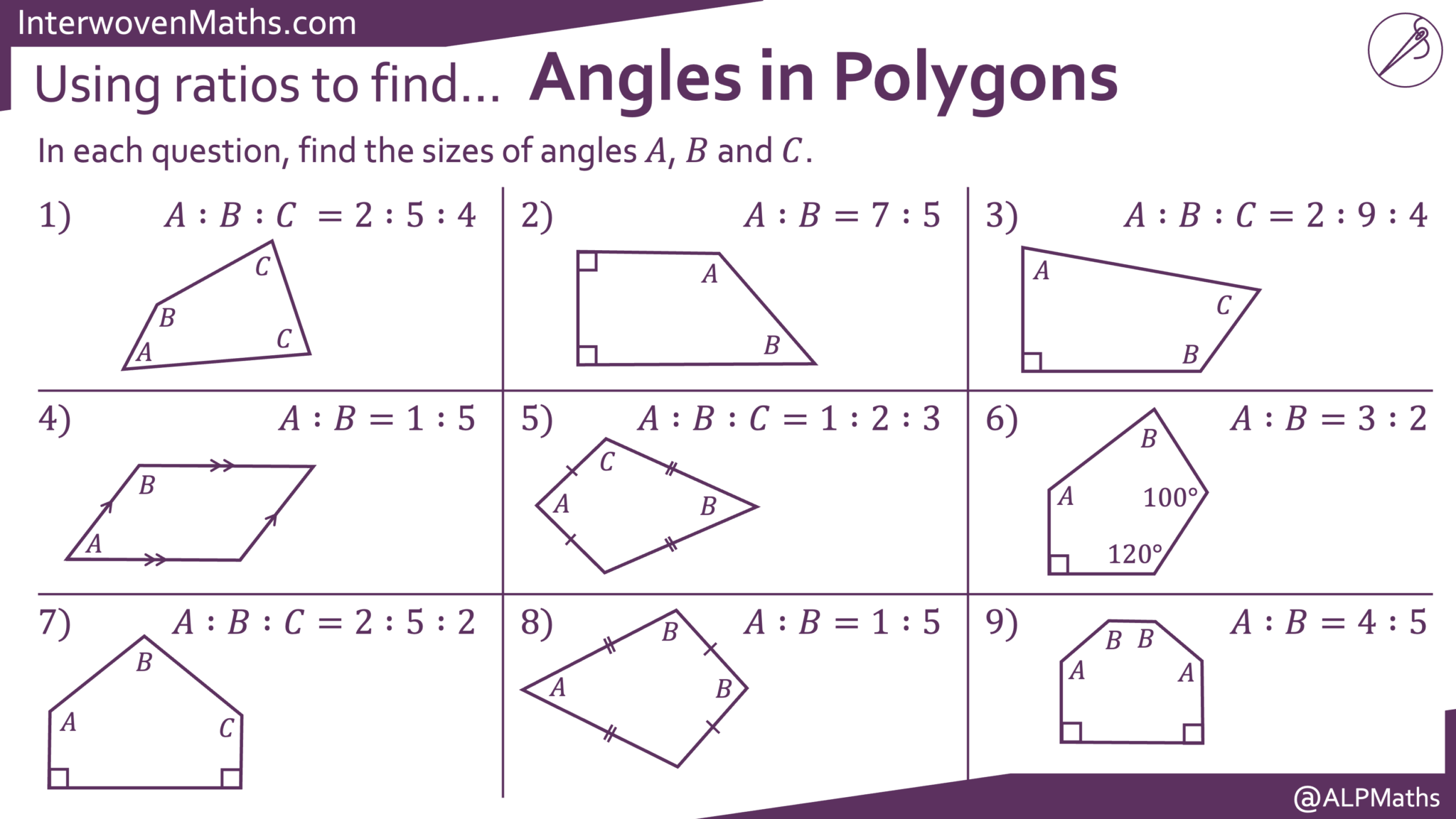 Preview of Using Ratios to Find Angles in Polygons